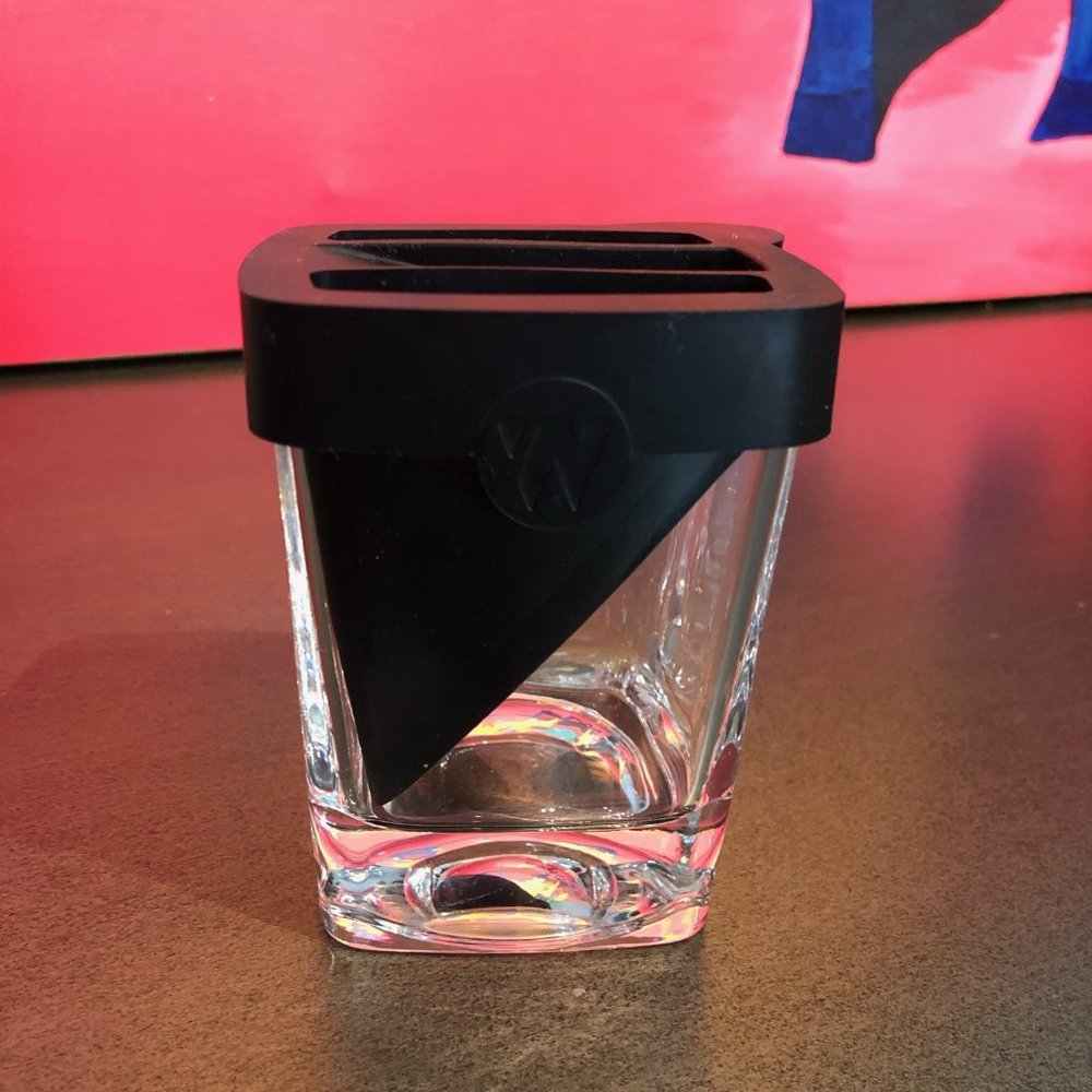 Like New Silicone Whiskey Wedge & Glass Set